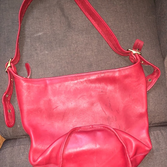 Vintage Coach Berkeley Duffle Sac RED - Picture 2 of 5